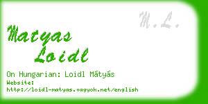 matyas loidl business card